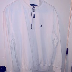 Men’s white pull over sweater. Worn once.